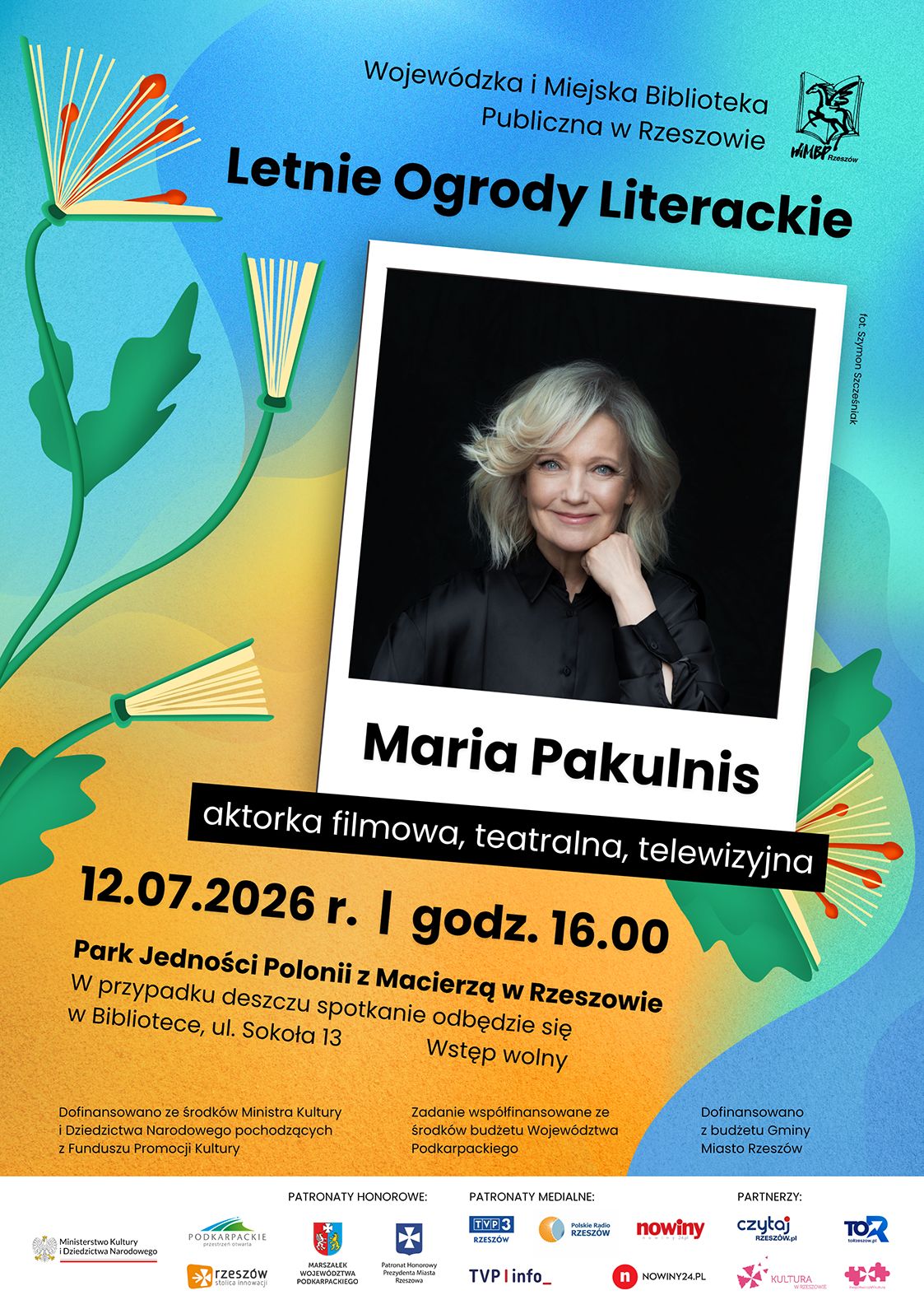 Spotkanie z Marią Pakulnis w ramach Letnich Ogrodów Literackich - Polskie Radio Rzeszów