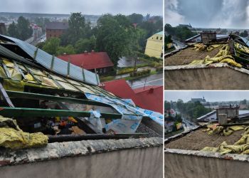 Nawałnica nad Stalową Wolą. Zerwane dachy, podtopienia i powalone drzewa 2 - Polskie Radio Rzeszów Nawałnica nad Stalową Wolą. Zerwane dachy, podtopienia i powalone drzewa