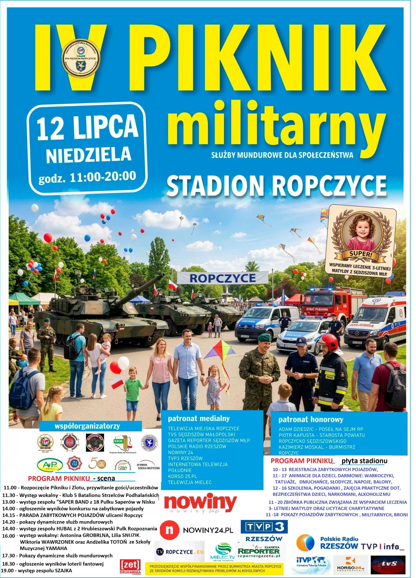 IV Charytatywny Piknik Militarny IPA - „Służby mundurowe dla społeczeństwa – razem możemy więcej” - Polskie Radio Rzeszów