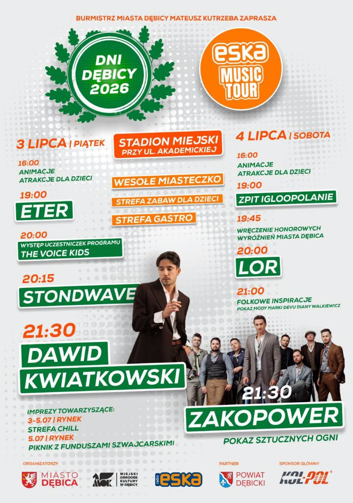 Strefa Chill i Dni Dębicy 2026. Weekend pełen atrakcji 5 - Polskie Radio Rzeszów Strefa Chill i Dni Dębicy 2026. Weekend pełen atrakcji - Polskie Radio Rzeszów