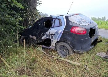 Wypadek w&nbsp;Cyganach. Kierowca ranny, utrudnienia zakończone [AKTUALIZACJA]