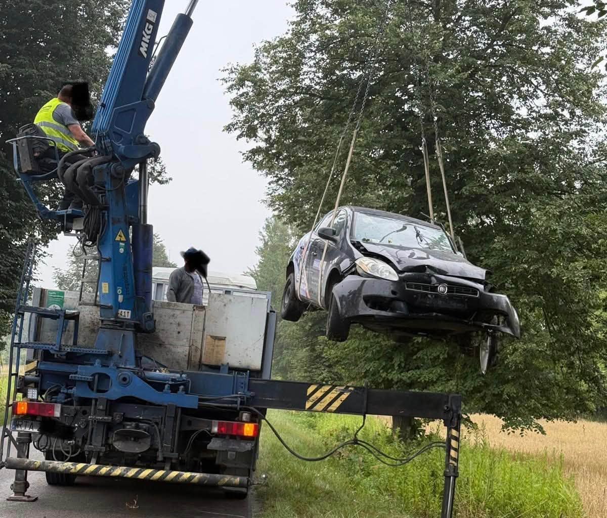 Wypadek w Cyganach. Kierowca ranny, utrudnienia zakończone [AKTUALIZACJA] - Polskie Radio Rzeszów