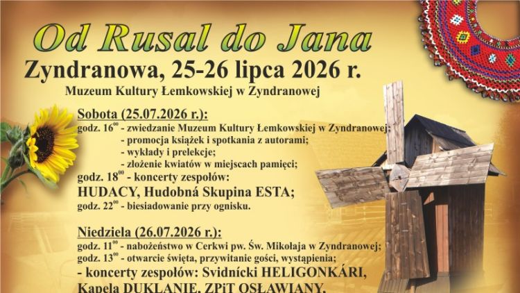 „Od Rusal do&nbsp;Jana” w&nbsp;Zyndranowej. Święto kultury łemkowskiej