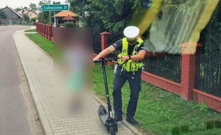 9-latek jechał hulajnogą elektryczną po&nbsp;jezdni. Matka dostała mandat
