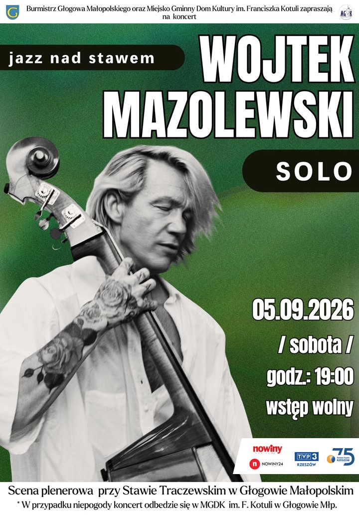 Koncert Jazzowy „Jazz nad Stawem” – Wojtek Mazolewski SOLO 92 - Polskie Radio Rzeszów Koncert Jazzowy „Jazz nad Stawem” – Wojtek Mazolewski SOLO - Polskie Radio Rzeszów