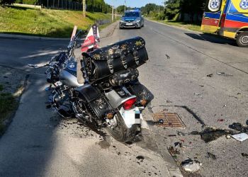 Wypadek w&nbsp;Futomie. Motocyklista trafił do&nbsp;szpitala