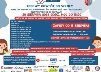 „Zdrowy powrót do&nbsp;szkoły” w&nbsp;Rzeszowie. Ruszają zapisy