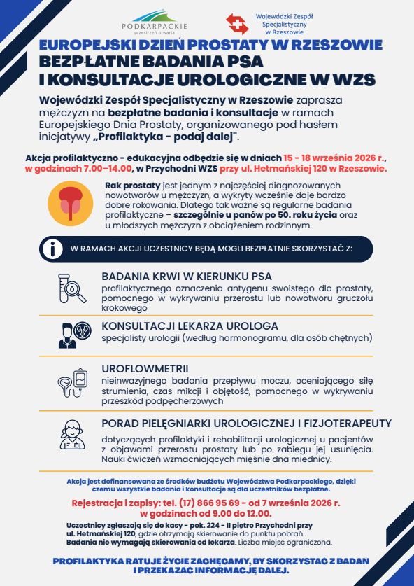 Bezpłatne badania prostaty dla mężczyzn w Rzeszowie - Polskie Radio Rzeszów