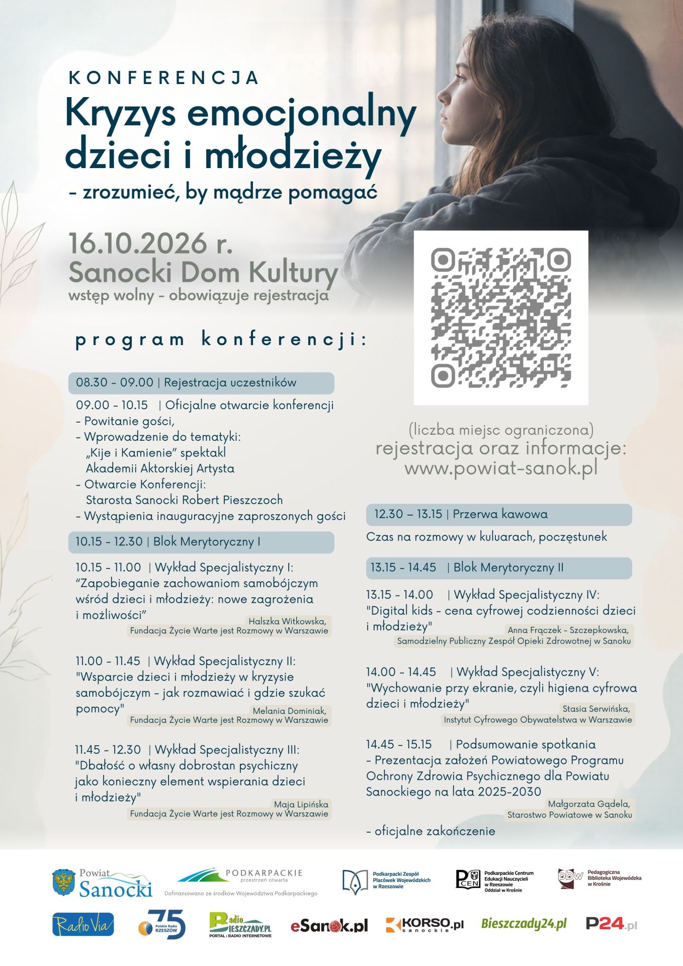 "Kryzys emocjonalny dzieci i młodzieży - zrozumieć, by mądrze pomagać" - Polskie Radio Rzeszów