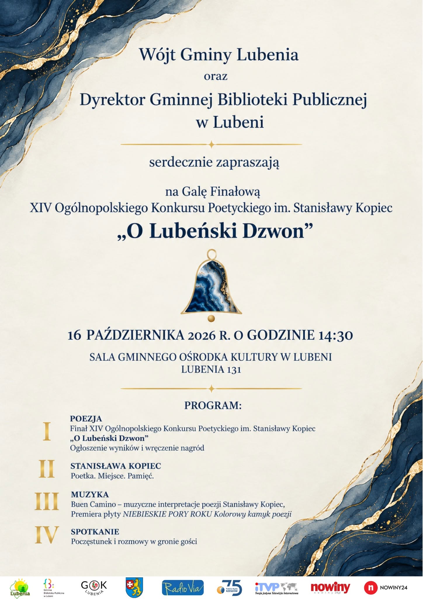 Ogólnopolski Konkurs Poetycki „O Lubeński Dzwon”. Gala w Lubeni 2 - Polskie Radio Rzeszów Ogólnopolski Konkurs Poetycki „O Lubeński Dzwon”. Gala w Lubeni - Polskie Radio Rzeszów