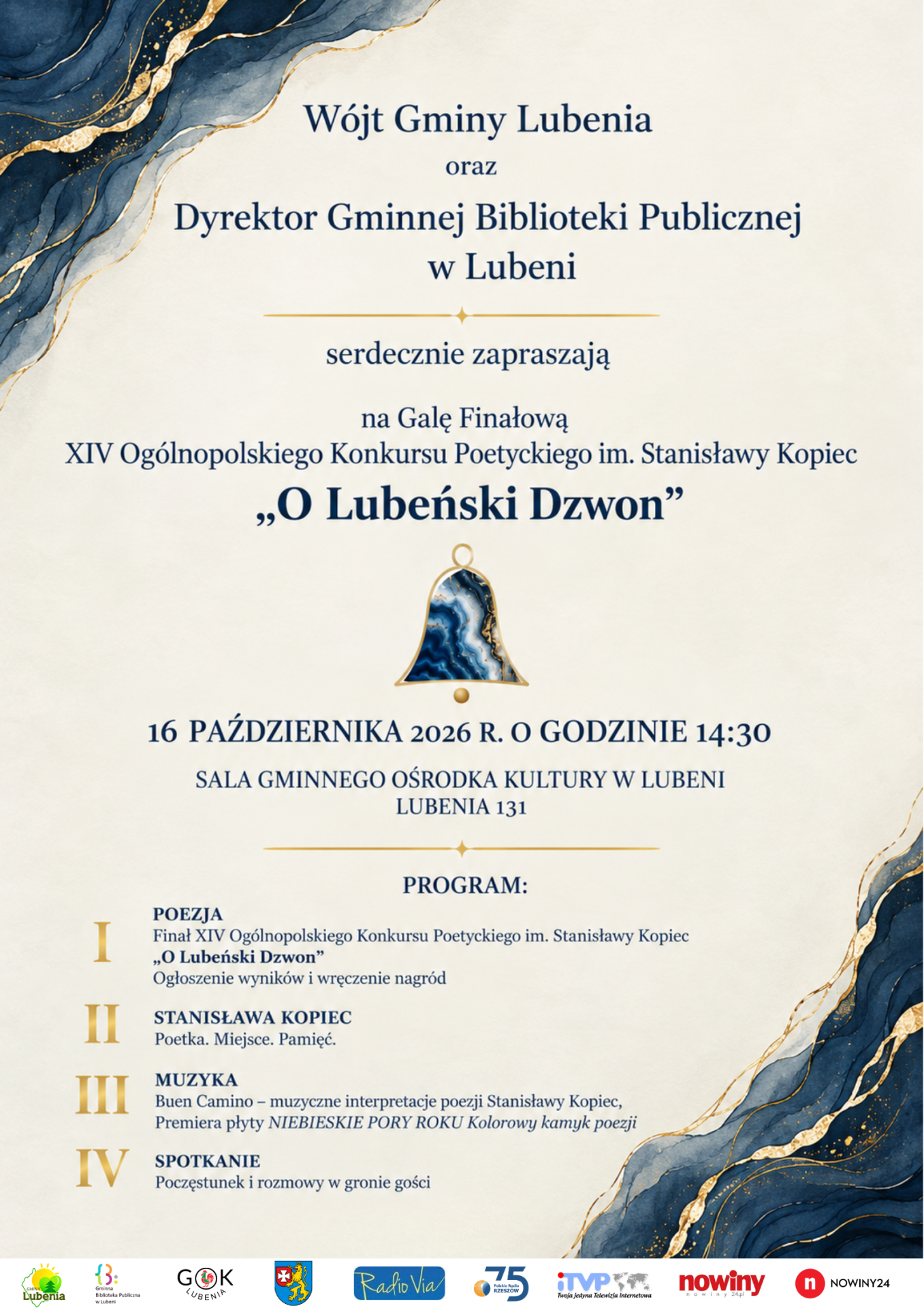 XIV Gala Finałowa Ogólnopolskiego Konkursu Poetyckiego im. Stanisławy Kopiec „O lubeński dzwon” - Polskie Radio Rzeszów