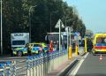 Wypadek na&nbsp;DK9 w&nbsp;Rudnej Małej. Doszło do&nbsp;zderzenia motocykla z&nbsp;osobówką